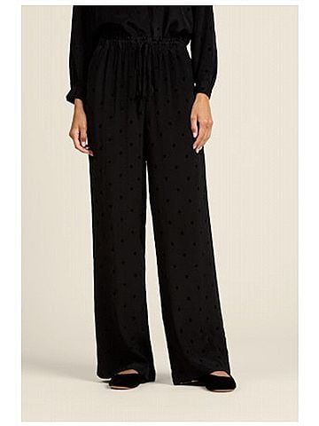 Trovata Vera Polka Dot Straight Leg Pants in Black (view 2)
