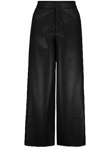 Bishop + Young Women's Beau Faux Leather Pant in Black (view 2)