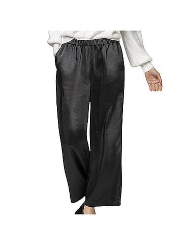 Lilla P Women's Wide Leg Pant in Black (view 2)