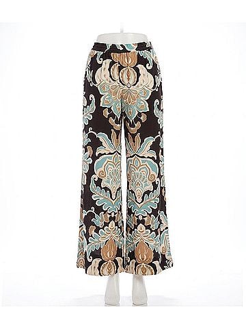 Karen Kane Wryn Wide Leg Pants in Damask Floral Print (view 1)