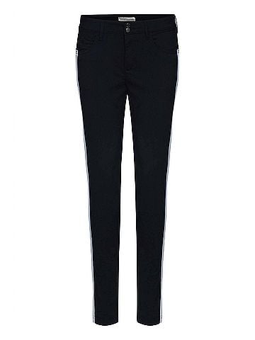 Anatomie Luisa Skinny Jean Pants With Stripe in Black/White (view 1)