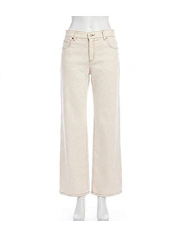 Karen Kane Nova Natural Wide Leg Jeans in Natural (view 1)
