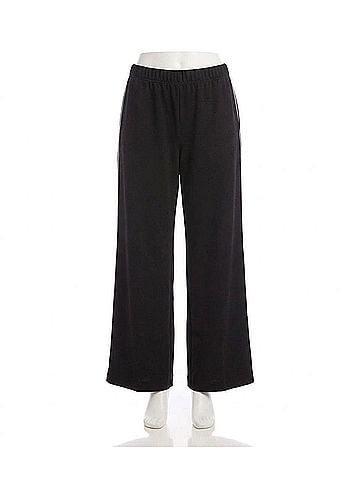 Karen Kane Contrast Piped Wide-Leg Pants - Plus in Black (view 1)