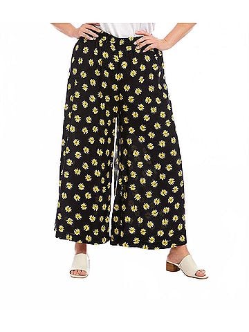 Karen Kane Wide-Leg Pants - Plus in Print (view 2)