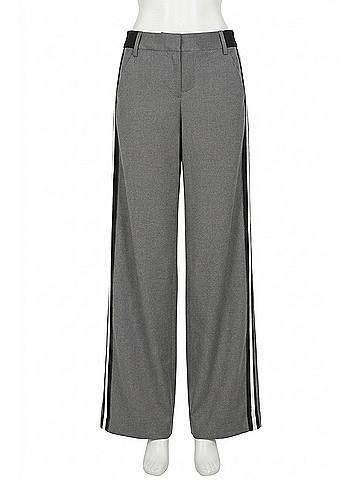 Alice + Olivia Stu Ultra Baggy Pants in Storm Grey/Black (view 1)