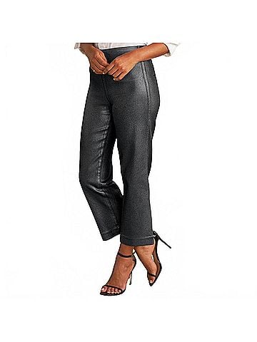 Frank & Eileen Westport Illusion Pant in Platinum Glitter (view 2)
