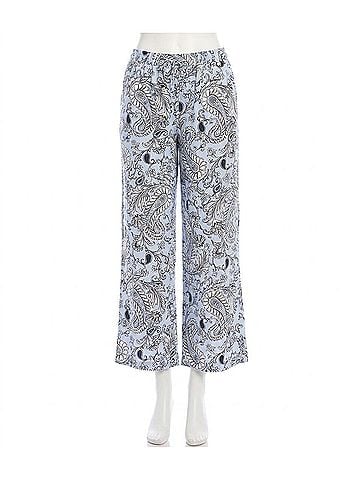 Karen Kane Drawstring Cropped Pants in Paisley (view 1)