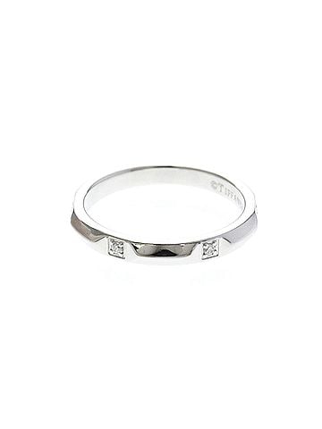 Tiffany & Co. Tiffany True Band Ring Diamond Platinum Fashion Diamond Band Ring Silver (view 2)