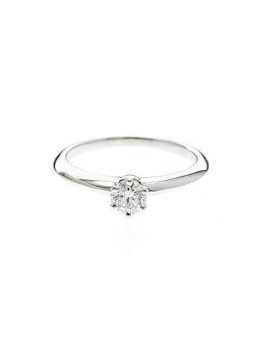 Tiffany & Co. Tiffany Solitaire Diamond Ring Platinum Fashion Diamond Band Ring Carat/0.29 Silver (view 1)