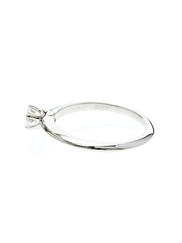Tiffany & Co. Tiffany Solitaire Diamond Ring Platinum Fashion Diamond Band Ring Carat/0.29 Silver (view 2)