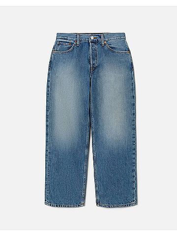 RE/DONE Women's Loose Crop Jeans in Mid Fade Wash (view 2)