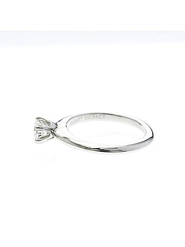 Tiffany & Co. Tiffany Solitaire Diamond Ring Platinum Fashion Diamond Band Ring Carat/0.33 Silver (view 2)
