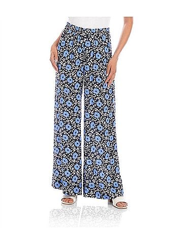 Karen Kane Wide-Leg Pants in Floral Print (view 2)
