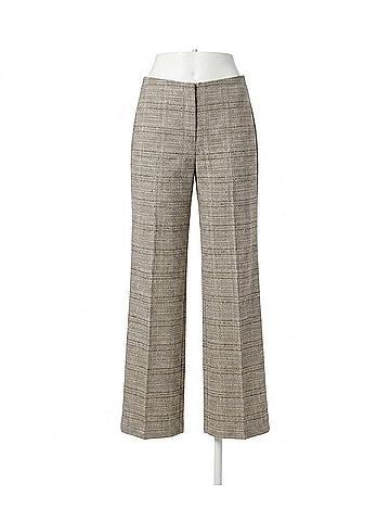 Karen Kane Shelby Sequin Wide Leg Pants in Dark Tan Plaid (view 1)