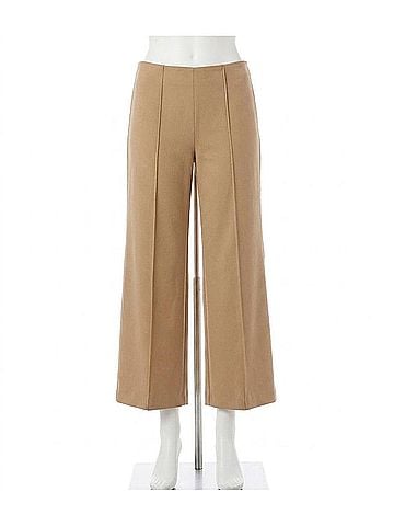 Karen Kane Calla Cropped Pintuck Wide-Leg Pants in Camel (view 1)