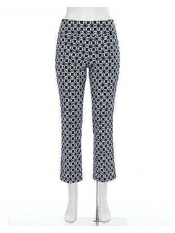 Elliott Lauren Elastic Waist Pull On Boot Cut Pants in Chain Link (view 1)