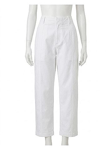 Bella Dahl Seamed Soft Barrel Pant in White (view 1)