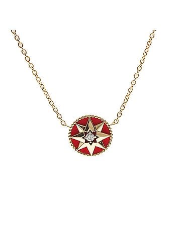 Christian Dior Christian Dior Rose De Vent Necklace Pink Gold (18K) Diamond,Carnelian Women,Men Fashion Necklace (Pink Gold) (view 1)