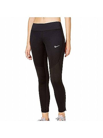 Nike Women's Shield Running Leggings in Black (view 2)