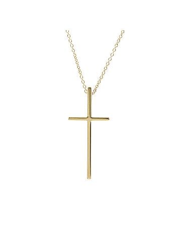 Tiffany & Co. Tiffany Metro Cross Necklace Yellow Gold (18K) No Stone Men,Women Fashion Necklace (Gold) (view 1)