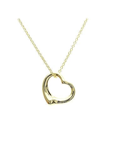 Tiffany & Co. Tiffany Open Heart Necklace Yellow Gold (18K) No Stone Men,Women Fashion Necklace (Gold) (view 1)