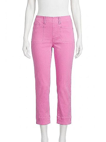 Tribal Modern Stretch Pull-On Kick Flare Capri in Wisteria (view 1)