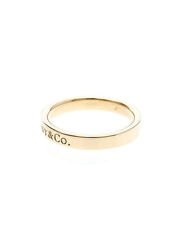 Tiffany & Co. Tiffany Flat Band Ring Pink Gold (18K) Fashion No Stone Band Ring Pink Gold (view 2)