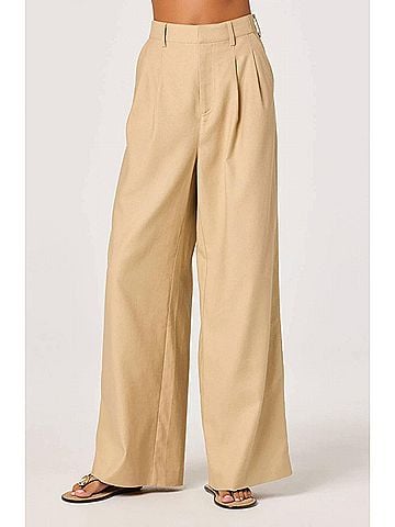 Astr Neha Wide Leg Pants in Khaki (view 2)