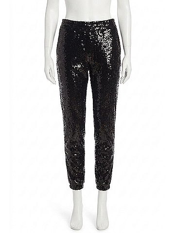 Commando Sequin Jogger in Black (view 1)