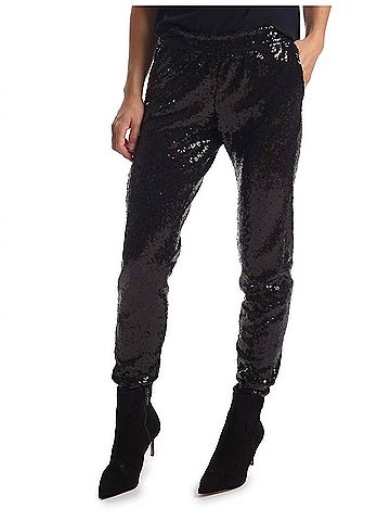 Commando Sequin Jogger in Black (view 2)