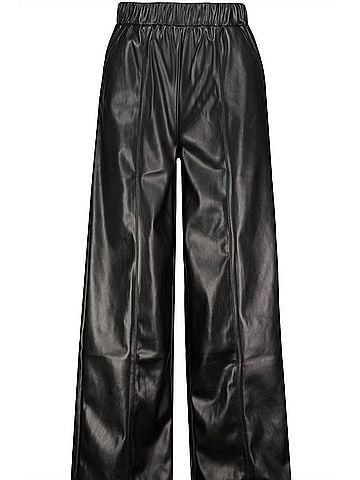 Bishop + Young Women's Gia Vegan Leather Pant in Black (view 2)