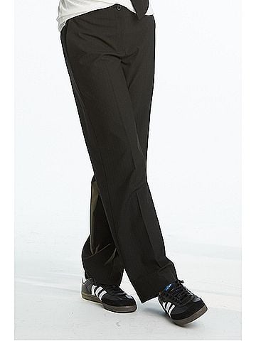Elliott Lauren Pinstripe Trouser in Black (view 2)
