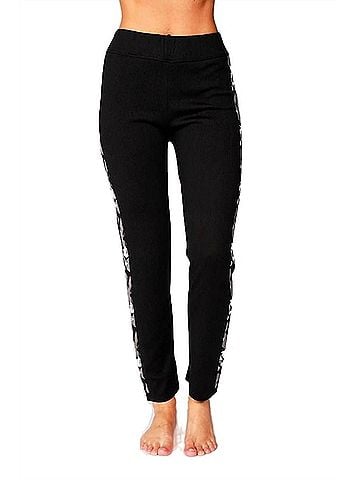 Angel Camo Trim Track Pant in Black (view 2)