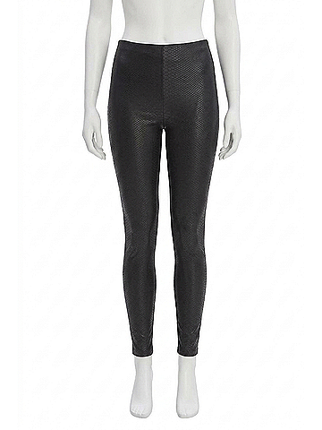 Hue Croco Leatherette High Rise Leggings in Black (view 1)