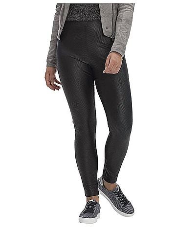 Hue Croco Leatherette High Rise Leggings in Black (view 2)