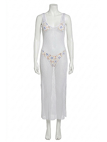 WeWoreWhat Fishnet Maxi Dress in White (view 1)
