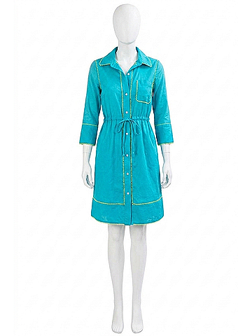 Gretchen Scott Designs Glance My Way Dress in Turquoise (view 1)