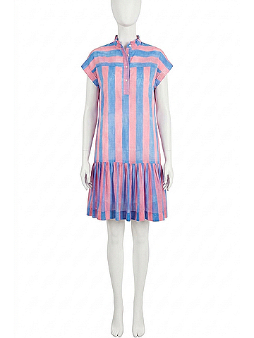 Oliphant Cap Sleeve Mini in Cabana Pink (view 1)