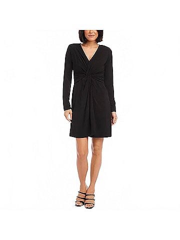 Karen Kane Twist Front Mini Dress in Black (view 2)