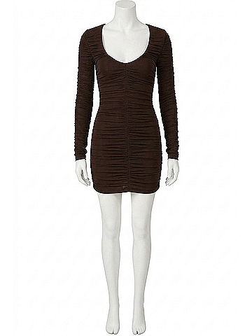Ronny Kobo Julisa Dress in Chocolate Brown (view 1)
