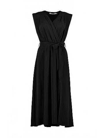 Bishop + Young Women's Aeries Wrap Dress in Black (view 1)