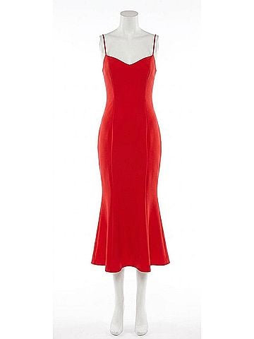 Katie May Twirl Midi Dress in Papaya (view 1)