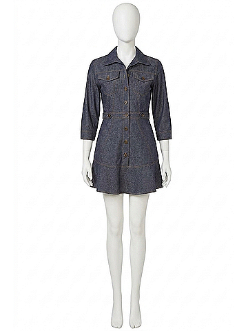 Gilner Farrar Livia Dress in Denim Blue (view 1)