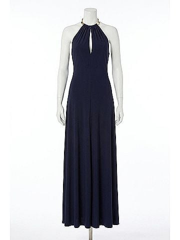 Halston Heritage Women's Oriana Gown in Navy (view 1)