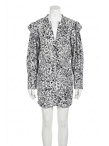 IRO Gira Mini Dress in Off White/Black (view 1)