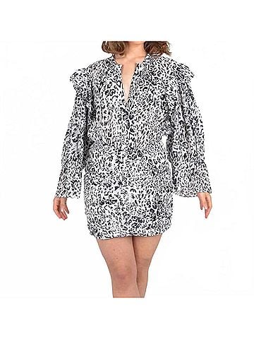 IRO Gira Mini Dress in Off White/Black (view 2)