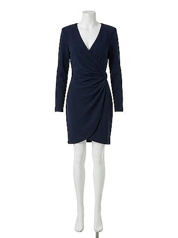 Iris Setlakwe Faut Wrapped Dress With Buckle At Front in Navy (view 1)