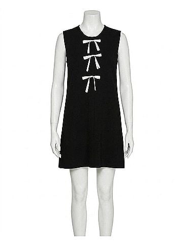 She + Sky Mini Dress With Bows in Black (view 1)
