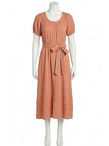 Blu Pepper Snapdragon Midi Dress in Light Sienna (view 1)