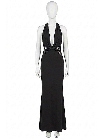 Nookie Lala Halter Maxi Dress in Black (view 1)